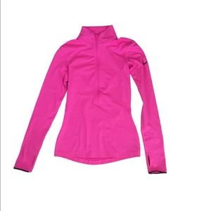 Nike Womens XS Jacket Dri Fit Athletic Stretchy Zip Up Long Sleeve Pink